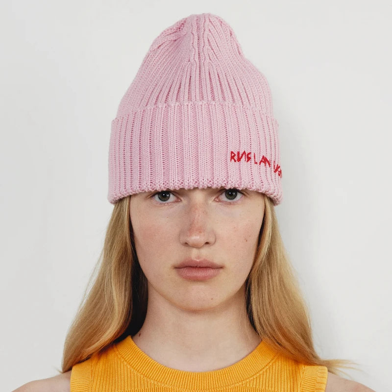 The Chamonix | Thick Wool Embroidered Letter Knitted Beanie | Urban Caps NZ