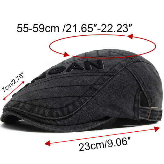 Washed Cotton Ivy Cap | Heritage Driving Flat Cap | Urban Caps NZ