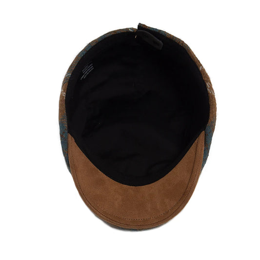 Wool Grid Ivy Cap | Highland Winter Flat Cap | Urban Caps NZ