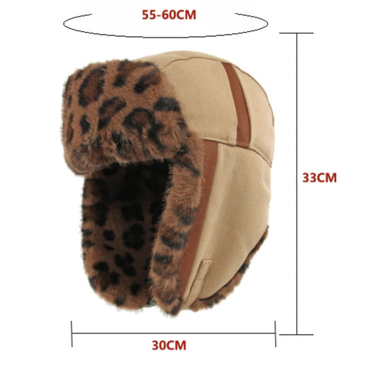 Klondike Leopard-Print Trapper Hat