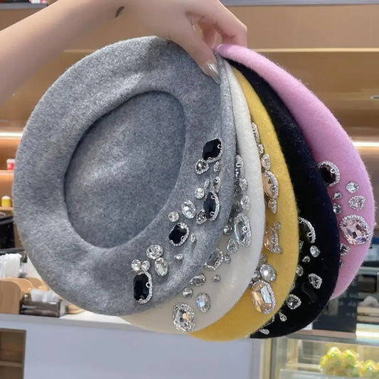 Montmartre Rhinestone Wool Beret