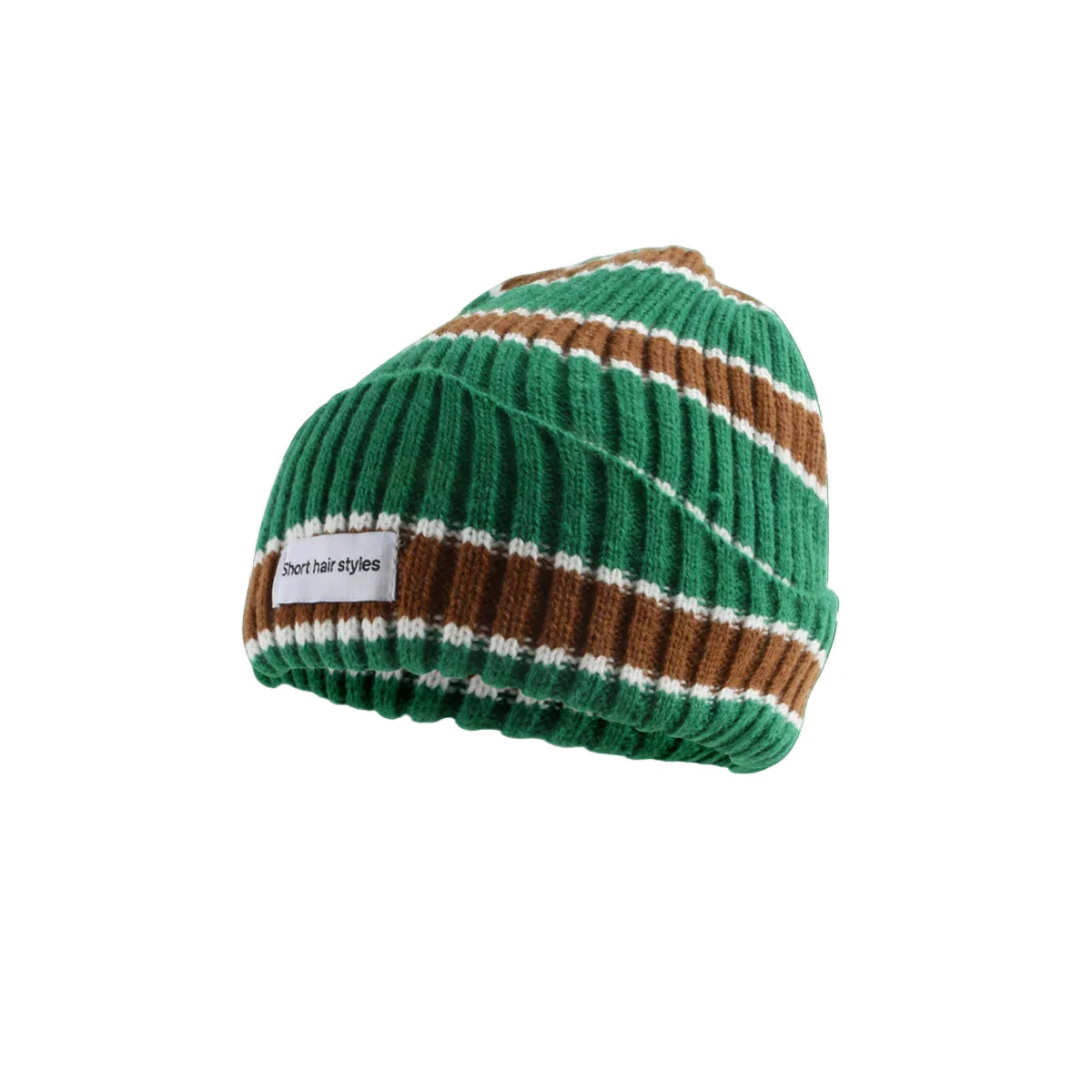 SHS Striped Winter Beanie - Cotton Knit Striped Hat Cozy Winter Outfits And Soft Comfort