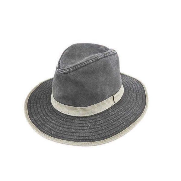 Lincoln Distressed Weathered Cotton Safari Hat with UPF 50+ Sun Protection