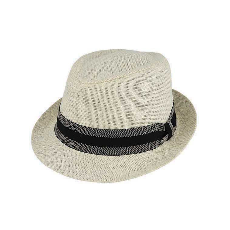 YORK – Matt Toyo Trilby Hat with Herringbone Ribbon Band
