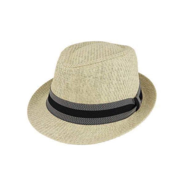 YORK – Matt Toyo Trilby Hat with Herringbone Ribbon Band