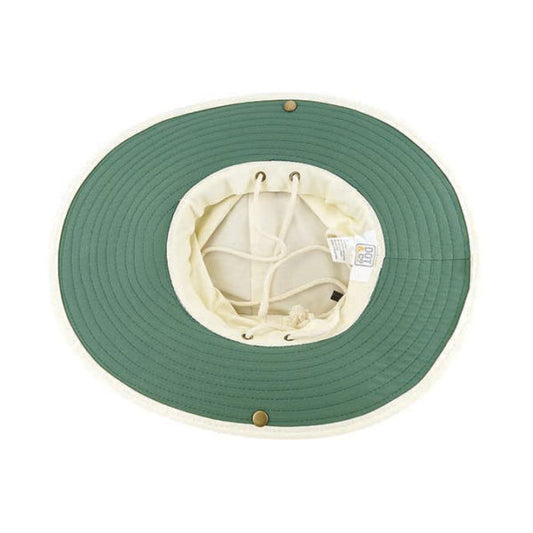 Canvas Yachting Hat with Wide Brim and UPF 50+ Sun Protection