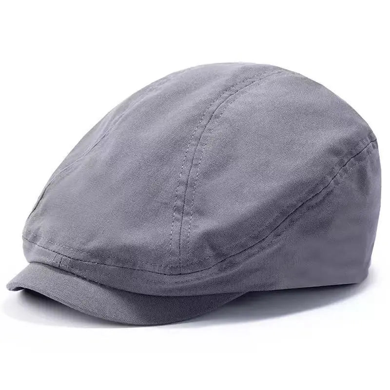 Torino XL Cotton Flat Cap – Extra Large Newsboy Cap for Men & Women (55–65cm)