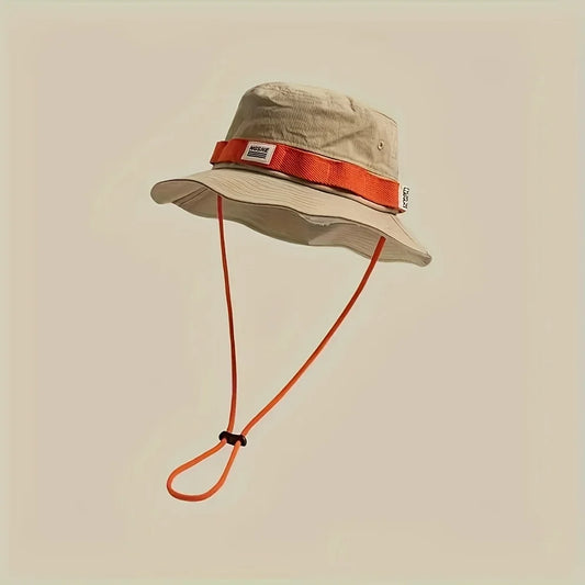 Wanderer Wide Brim Bucket Hat – Vintage Anti-UV Sun Hat