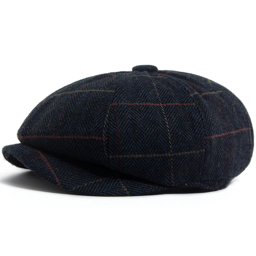 Herringbone Wool Newsboy Cap | British Heritage Cap | Urban Caps NZ