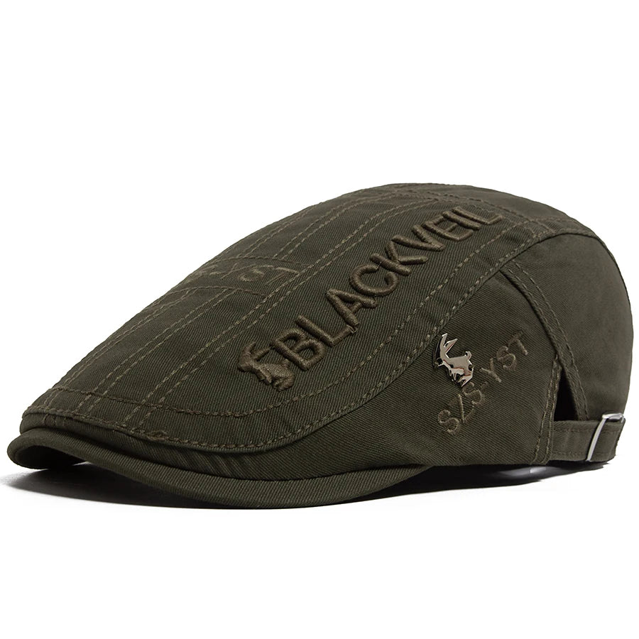 Embroidered Cotton Ivy Cap | Traditional Country Flat Cap | Urban Caps NZ