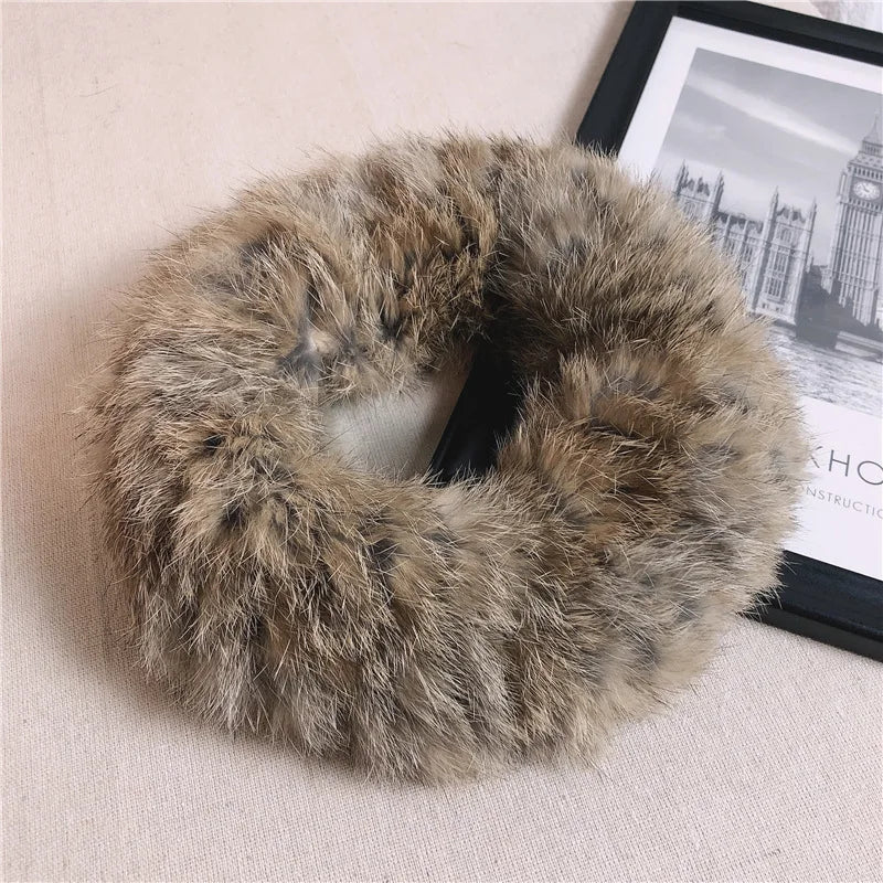 Plush Rabbit Fur Headband | Winter Warm Hairband | Urban Caps NZ