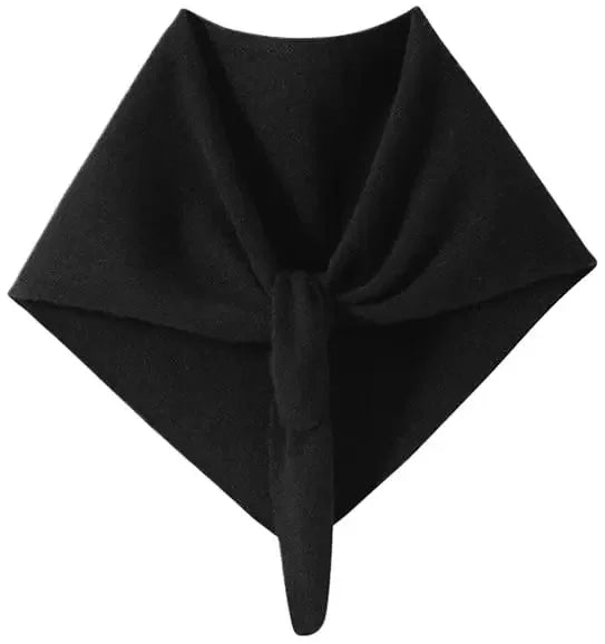 Chelsea Cashmere Knit Scarf in Black