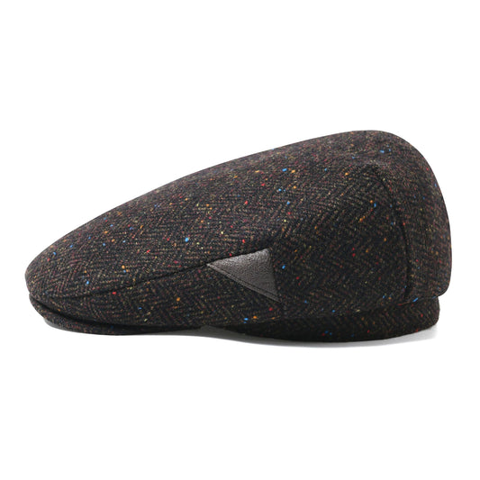 The Dingle | Unisex Wool Tweed Herringbone Irish Flat Cap | Urban Caps NZ