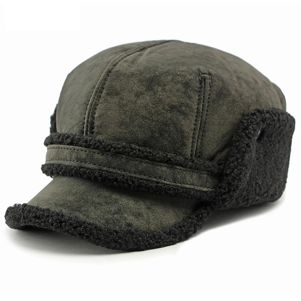 Vauxhall Suede Fleece Baseball Cap in Black