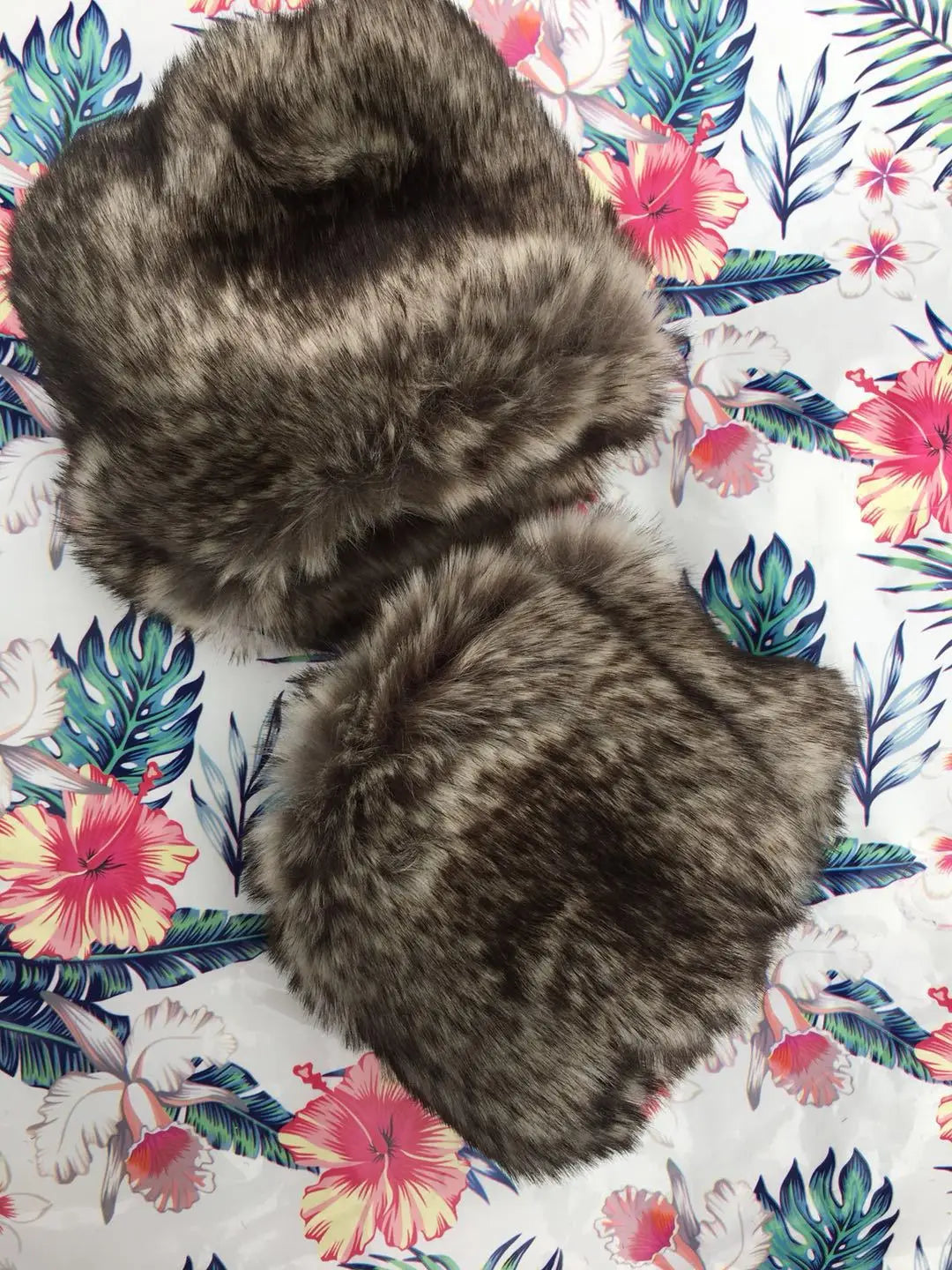 Belmont Faux Fur Wrist Warmers in Fur Color