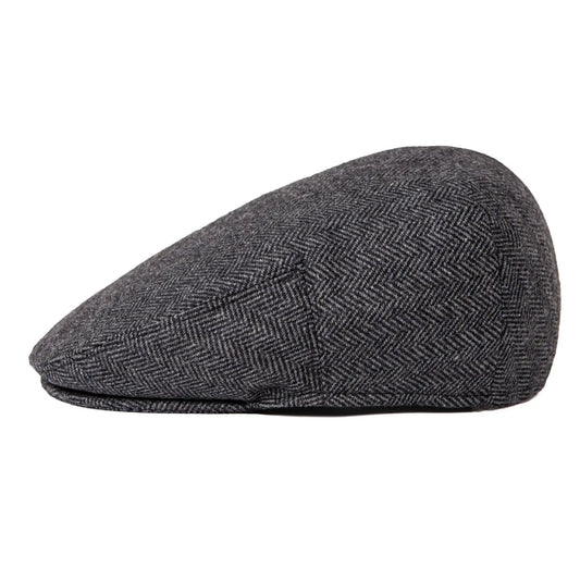 The Gleneagles | Men's Herringbone Wool Blend Driving Flat Cap | Urban Caps NZ