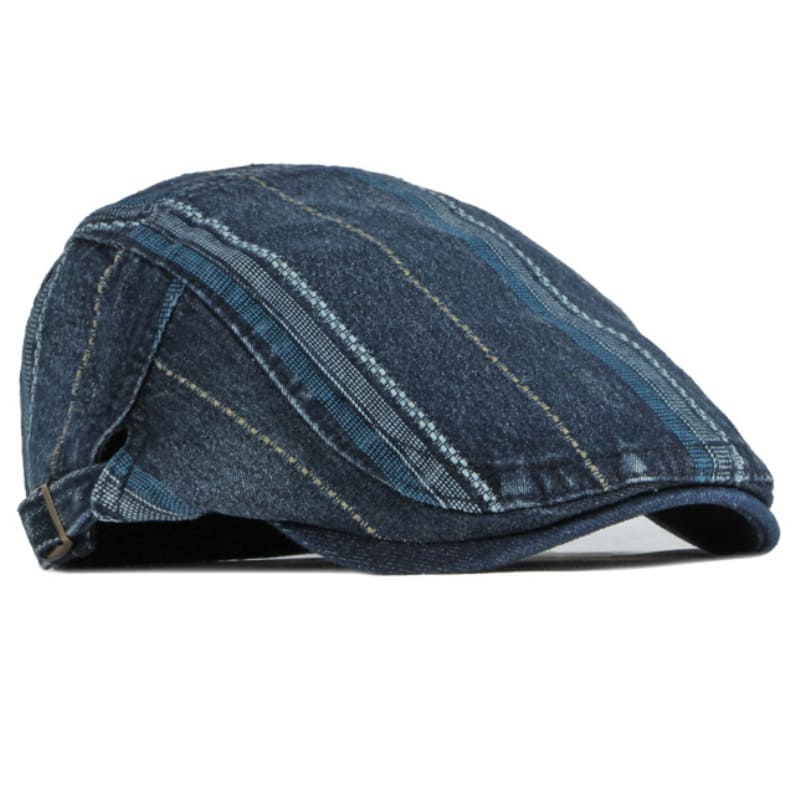 Shandley Painter Denim Flat Cap - Classic Flat Cap Style In Durable Denim For Casual Looks
