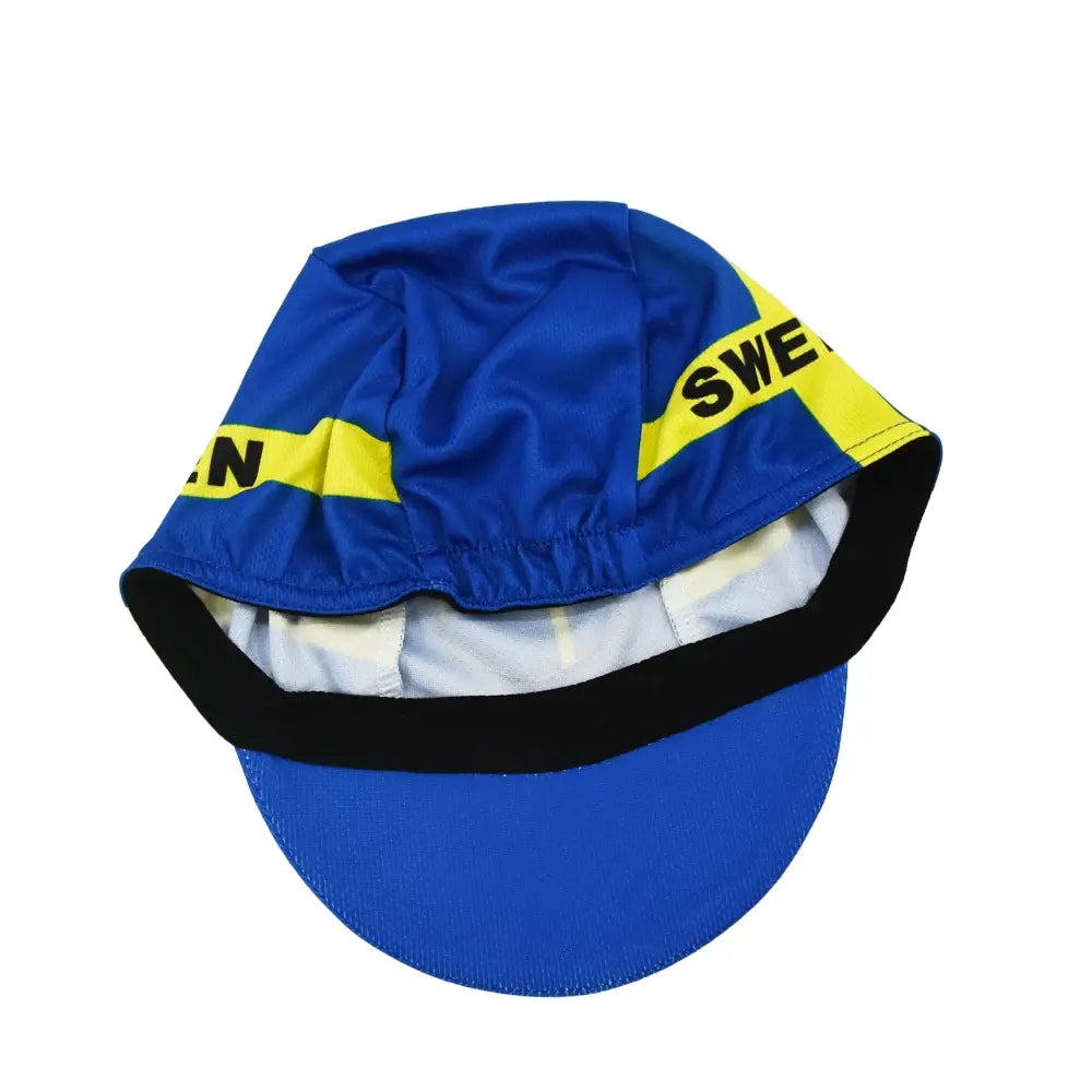 Sweden Flag Cycling Cap Lightweight Acrylic Knit for All Riding Conditions