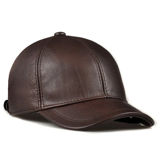 Tancarville Genuine Leather Baseball Cap – Premium Casual Cap