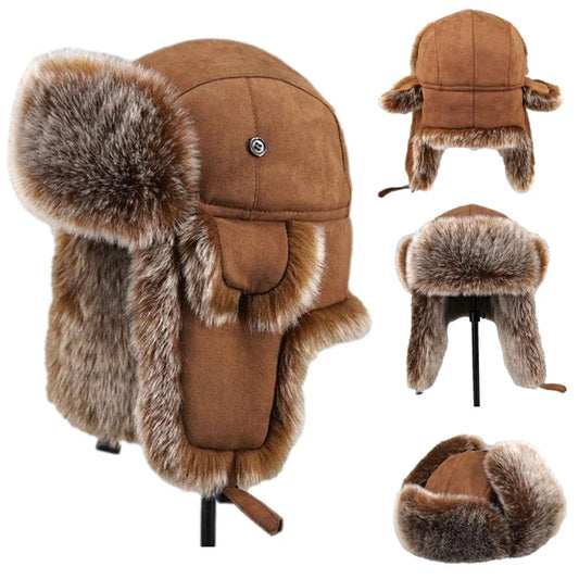 Tarkov Winter Fur Bomber Hat – Warm Leather Trapper Ushanka