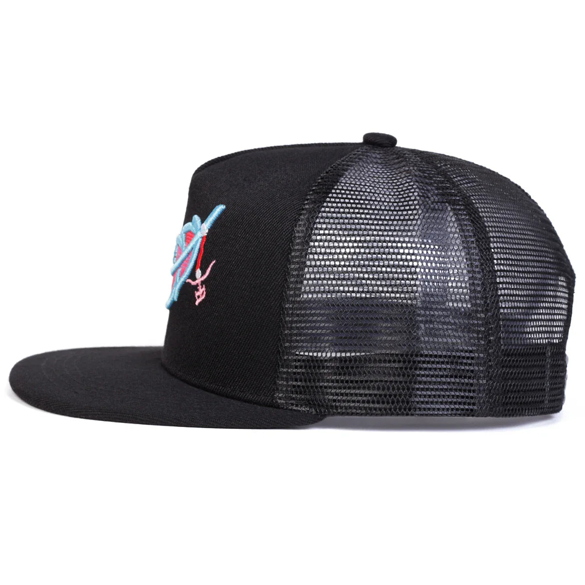 Feathered Outlaw Trucker Snapback Cap - Embroidered Details For A Rugged Trucker Look