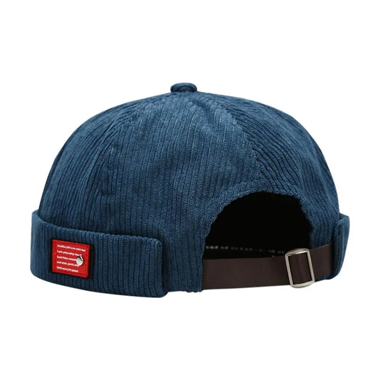 W&W Corduroy Docker Cap – Adjustable Brimless Fisherman Hat