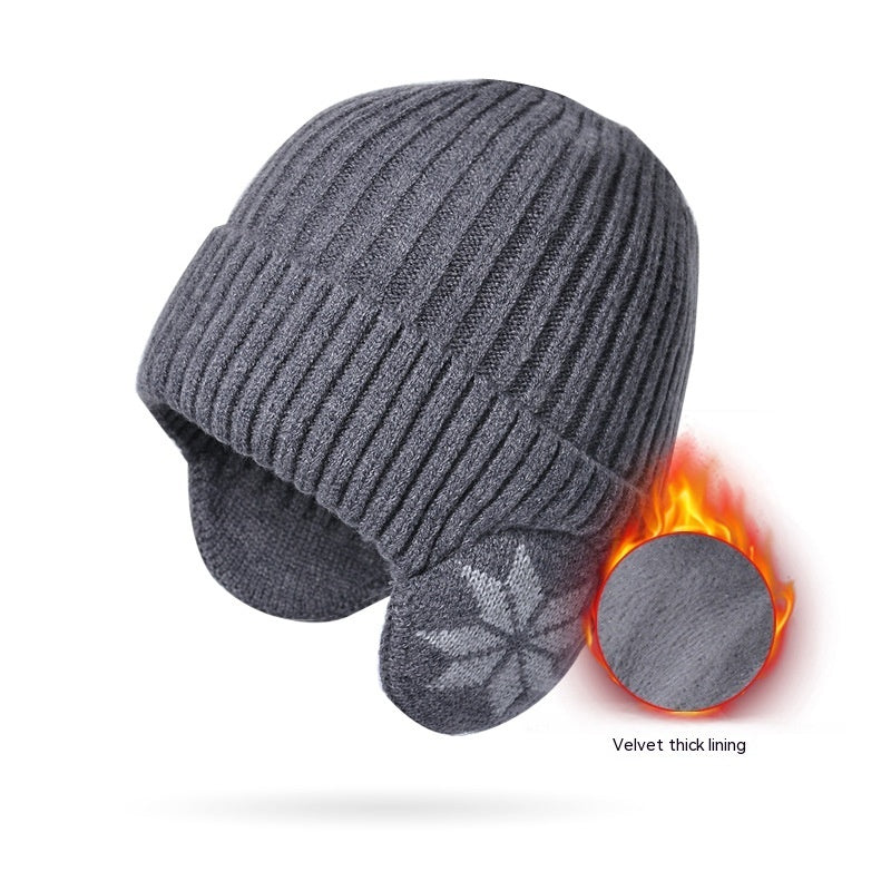Thermal Knitting Woolen Cap Men's Fleece-lined Thickened Winter Trending Products - Urban Caps