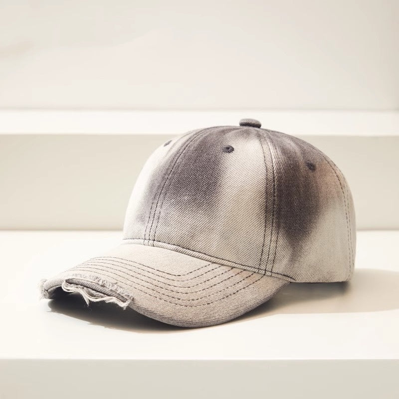 Distressed Gradient Denim Casual All-match Ripped Baseball Cap - Urban Caps