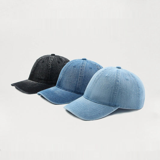 Summer Denim Light Version Solid Color Casual Baseball Cap - Urban Caps