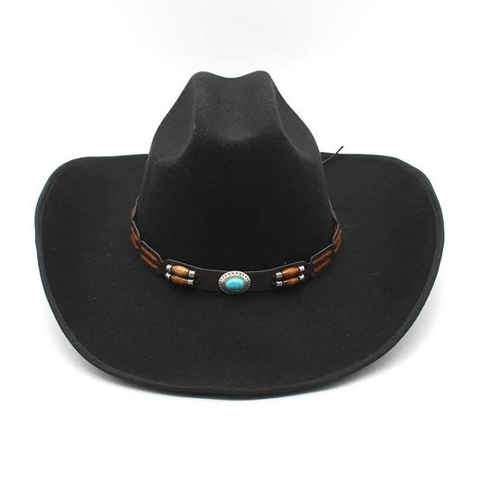Woolen Hat, Turquoise Belt, Western Denim - Urban Caps
