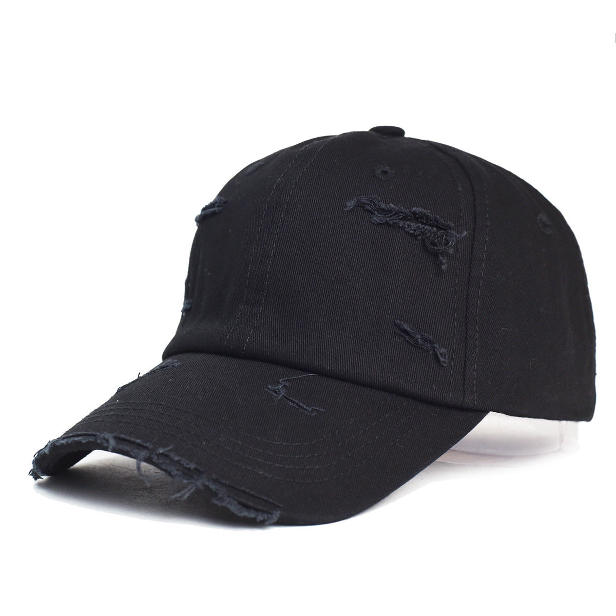 Ripped Cotton Worn Looking Washed-Out Cotton Baseball Cap