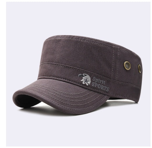 Men’s Flat Top Cotton Hat – Autumn/Winter Short Brim Cap - Urban Caps
