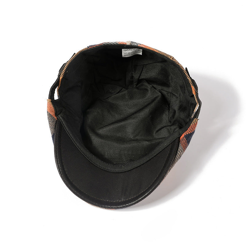Retro Cotton Plaid Cap – Adjustable Spring/Autumn Style - Urban Caps