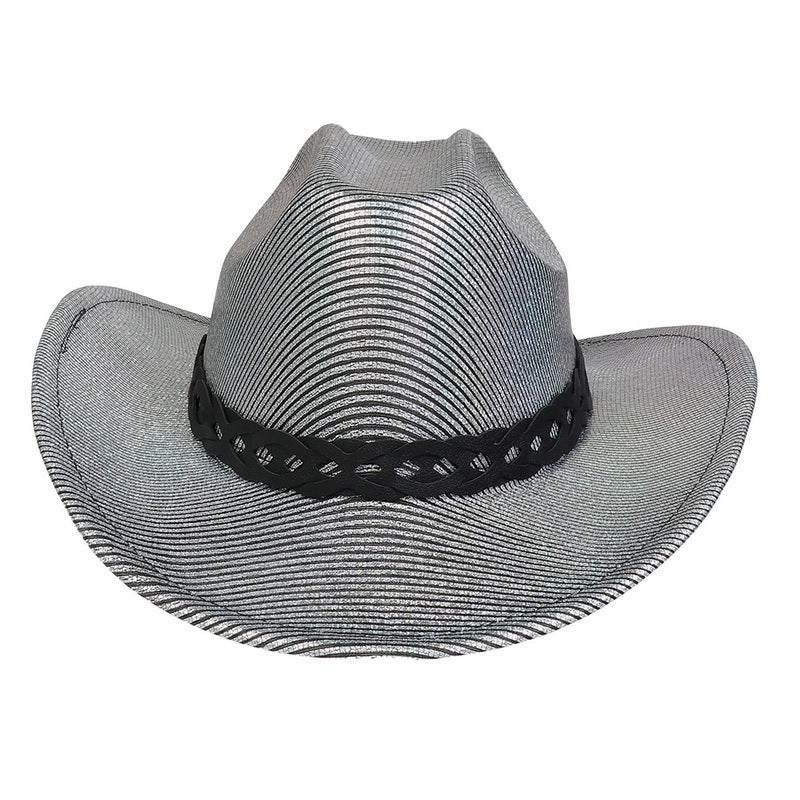 Pearlescent Cowboy Hat Ball Party Topper Performance Props Cap - Urban Caps