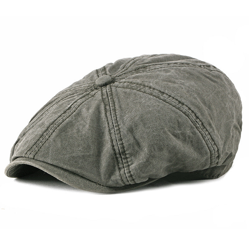 Spring And Autumn New Washed Pure Cotton Men Beret - Urban Caps