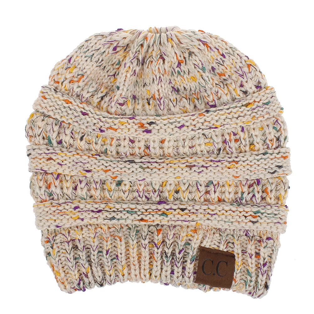 INS Colored Thread Variegated Hat Woolen Knitted Hat - Urban Caps