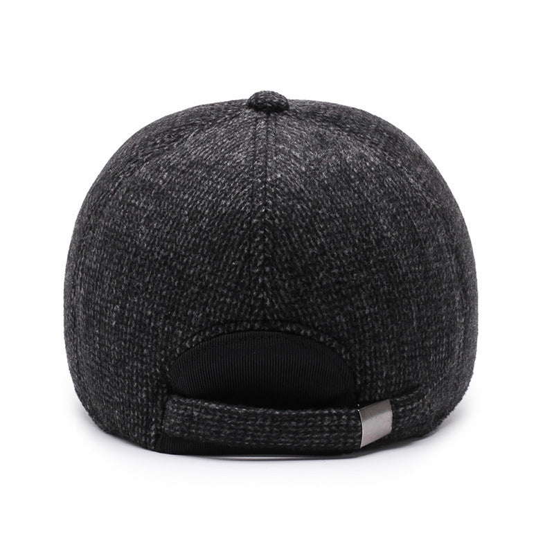 Men'S Middle-Aged and Elderly Woolen Baseball Caps