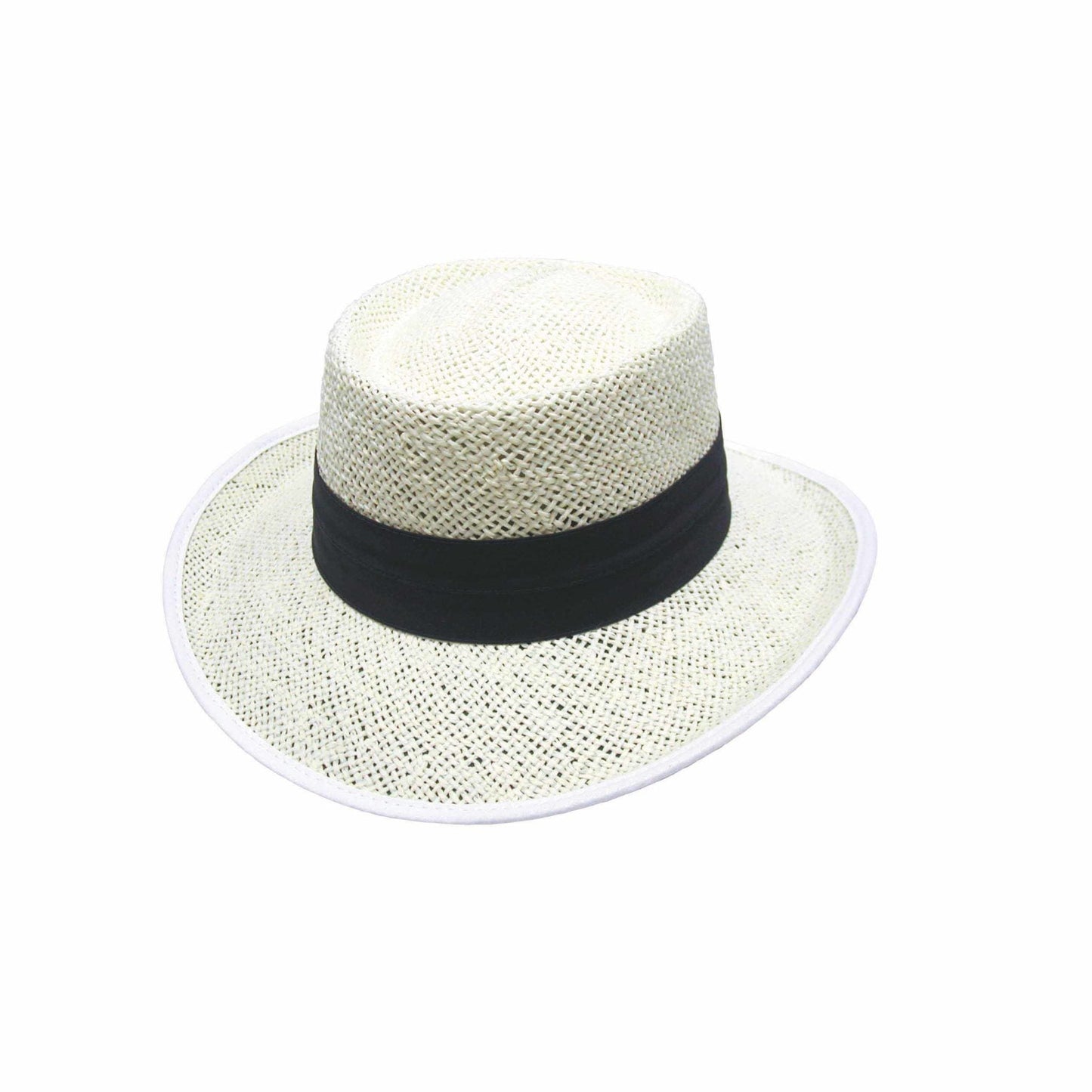 Anders White Openweave Downunder Hat with Green Cotton Under Brim - Urban Caps