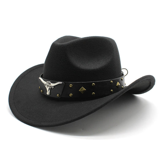 Polyester Retro Jazz Western Cowboy Hat - Urban Caps