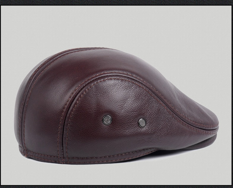 Middle-aged And Elderly Casual Leather Hats - Urban Caps