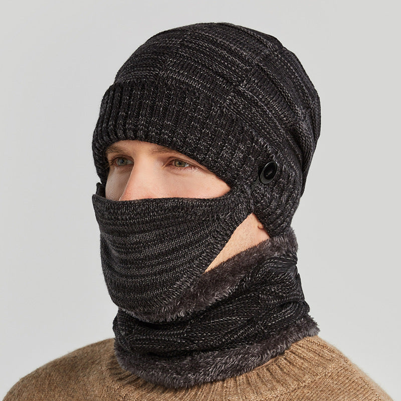 Hat Scarf Mask Three-piece Suit For Men To Keep Warm - Urban Caps