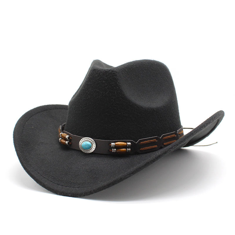 Woolen Hat, Turquoise Belt, Western Denim - Urban Caps