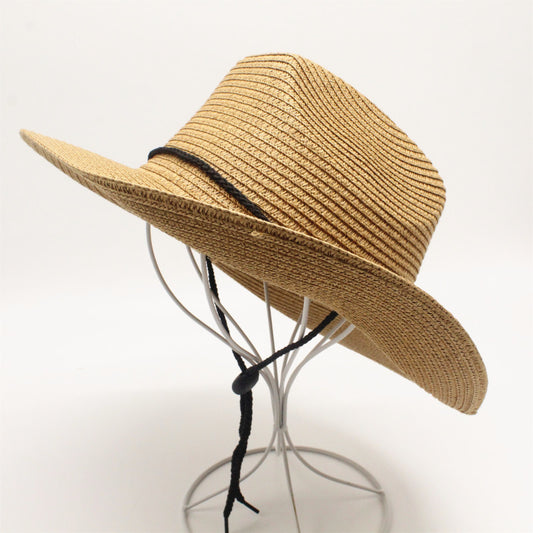 Shade Outdoor Beach Big Brim Cowboy Straw Hat - Urban Caps