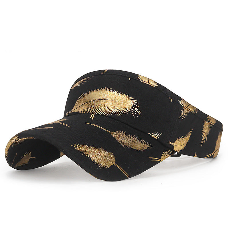Men'S and Women'S Casual Spring and Summer Seasons Bronzing Feather Baseball Caps
