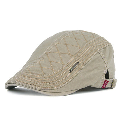 Cotton Embroidered Peaked Beret – Casual Denim Style - Urban Caps