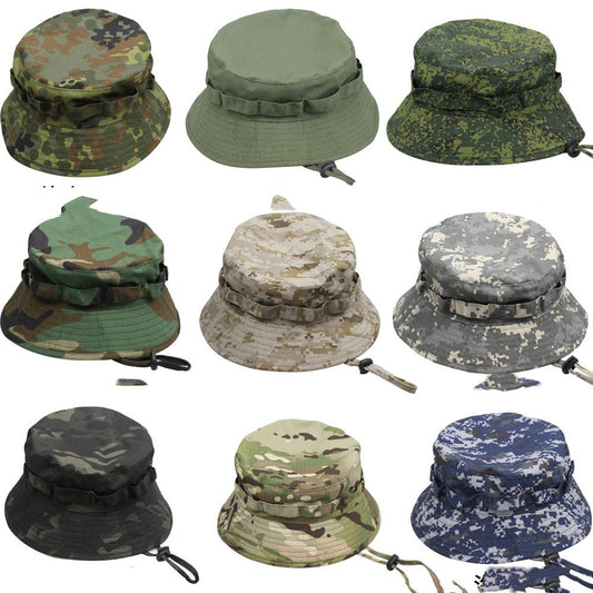 Outdoor Mountaineering Tactics Camouflage Cloth Round Hat - Urban Caps