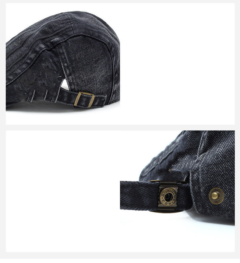 Men's Denim Casual Beret Pure Cotton - Urban Caps