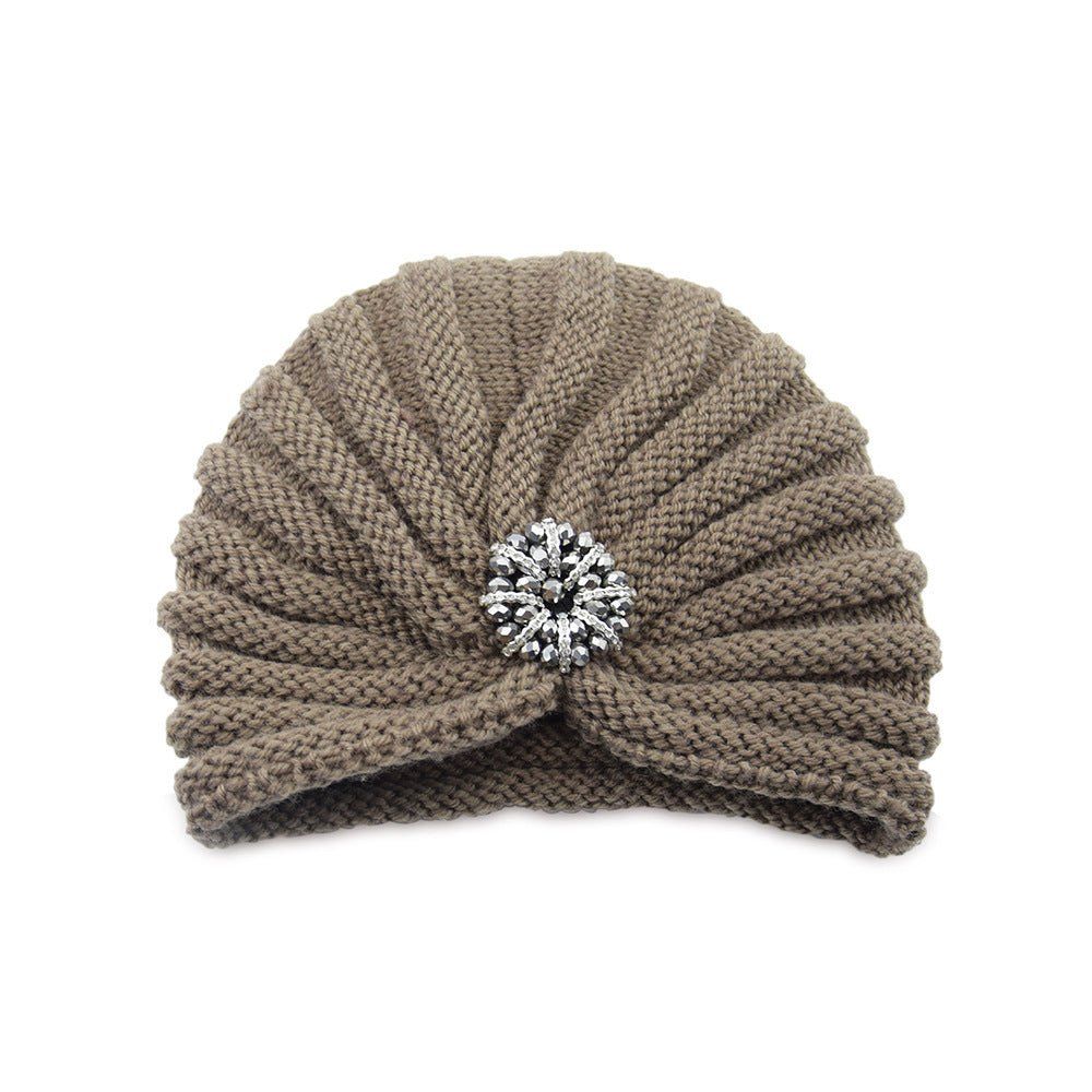 Boho Beaded Knit Hat – Woolen Cap with Round Bead Accessories - Urban Caps