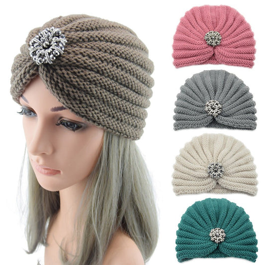 Boho Beaded Knit Hat – Woolen Cap with Round Bead Accessories - Urban Caps