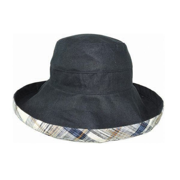 Breton Hat – 100% Hemp with Check Underside - Urban Caps